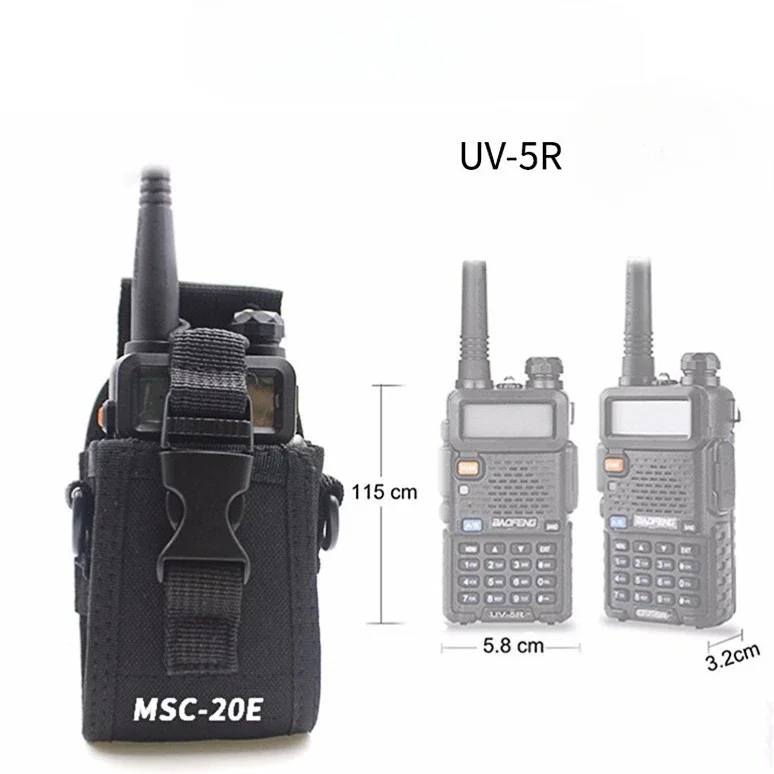 Walkie-Talkie Nylon Case MSC-20E Handheld Two Way Radio Protective Sleeve  Walkie Talkie Accessories Anti-fall