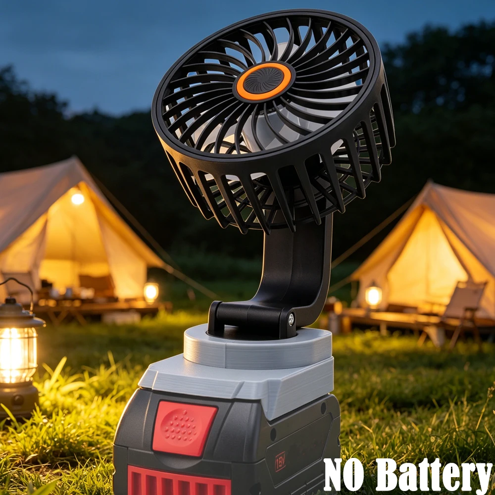 Tragbarer Werkstatt- und Campingventilator für Makita/Bosch/Ozito 18V/Parkside X20V Li-Ion Akku, kabelloser Notfallventilator (ohne Akku)