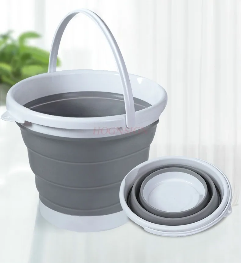 Foldable bucket, portable outdoor travel, household small bucket, fishing bucket, plastic foot wash, car wash