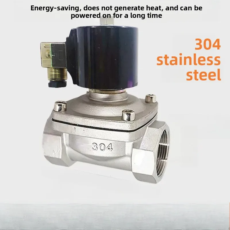 A 304 stainless steel energy-saving non heating normally closed solenoid valve