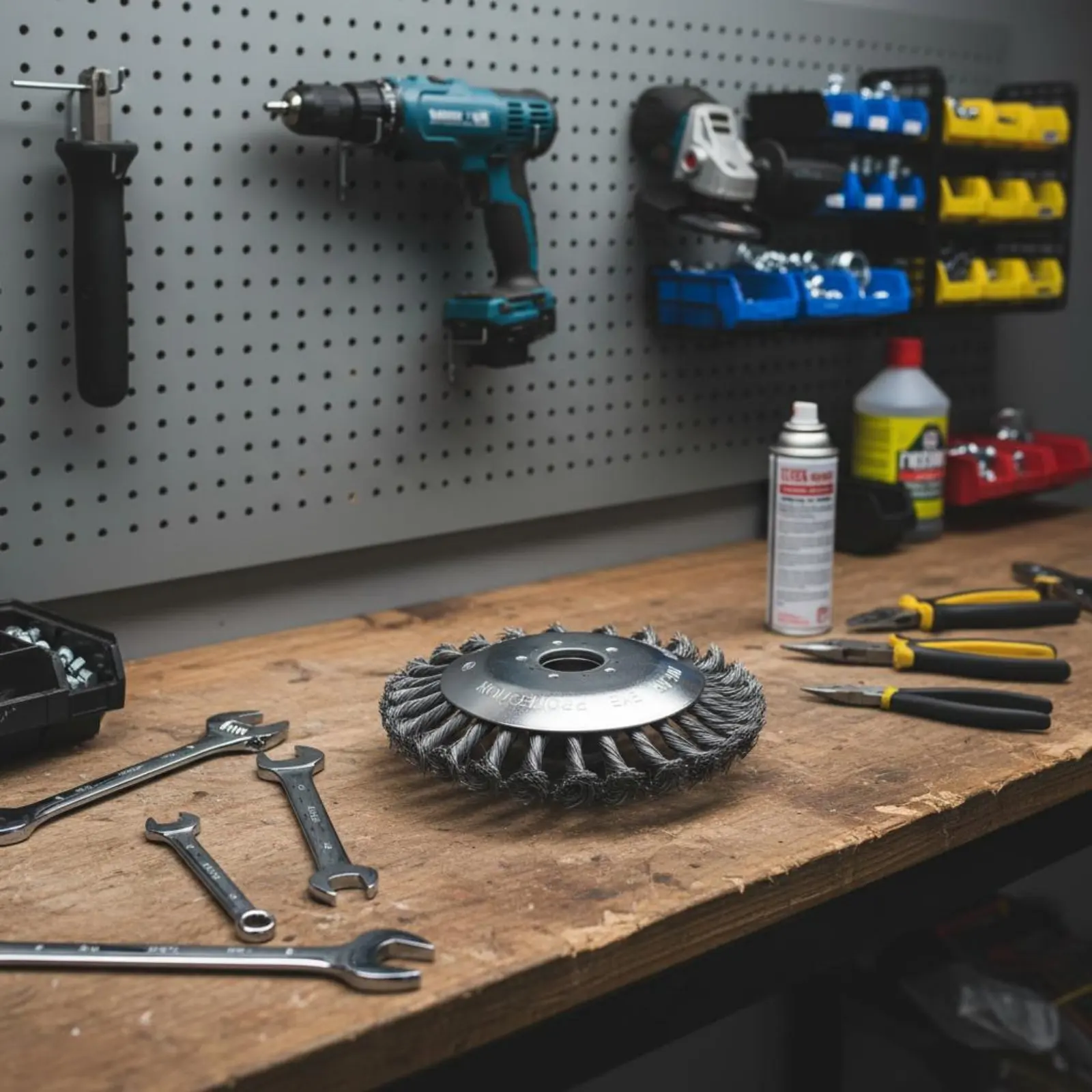 

Steel Wire Trimmer Head Versatile Twisted Wire Vegetation Brush Gardening Tool Accessory Rust Removal for Patios, Sidewalks