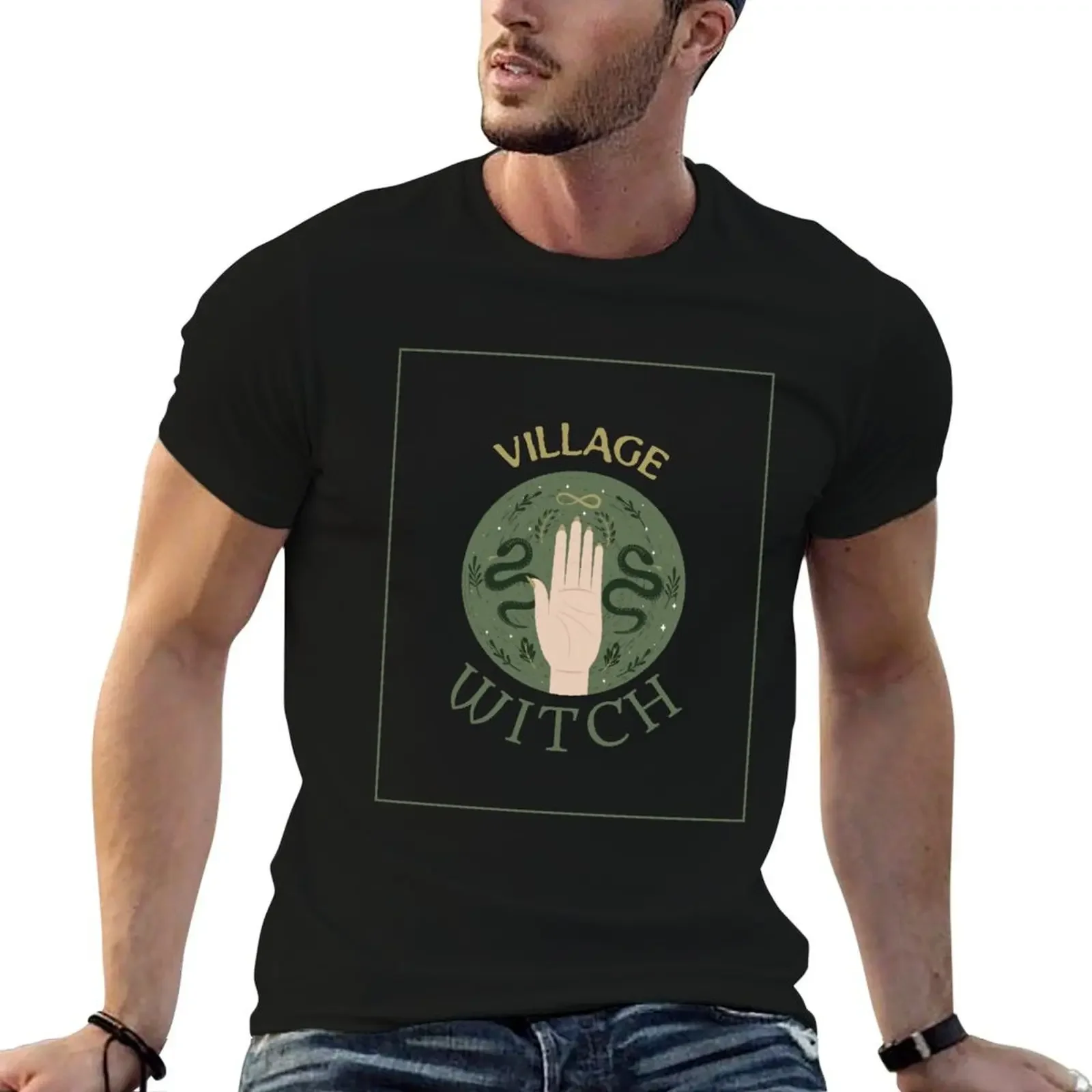 

Village Witch T-Shirt summer tops kawaii clothes mens workout shirts