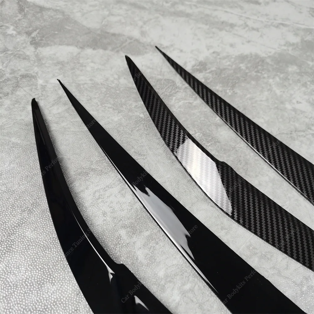 2 قطعة ABS لمعان المصباح الشر الحاجبين الجفون لسيارات BMW F48 X1 20i 20d 18i 18d 25i 25d x-Drive SUV 2015-2022 ملصقات ثلاثية الأبعاد ضبط #5