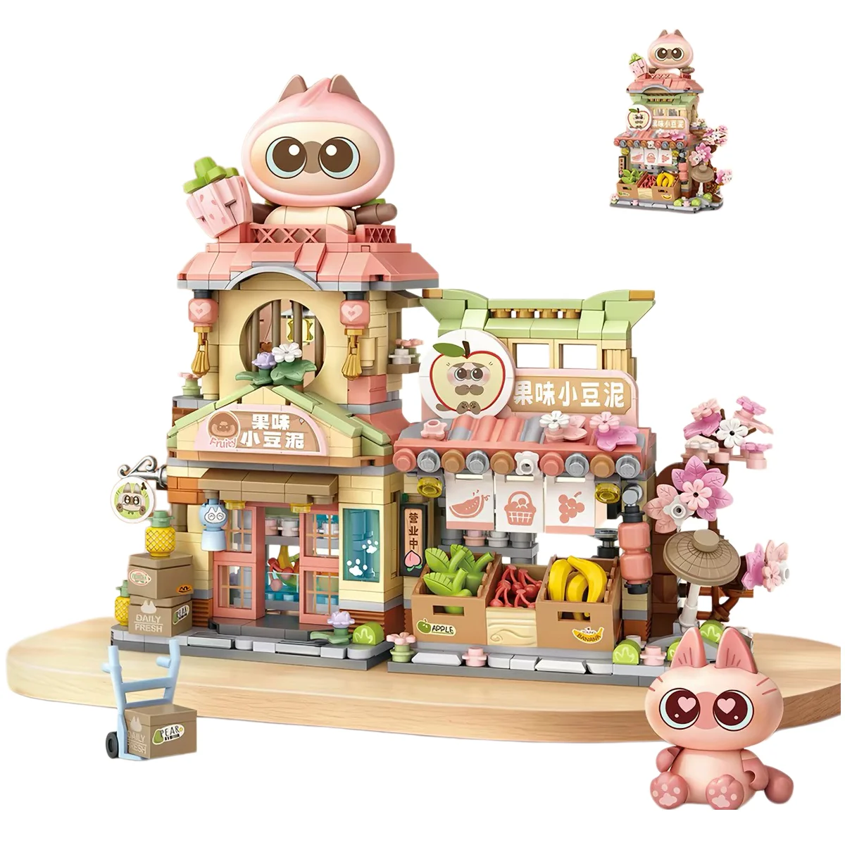 LOZ DIY Architectural Street Scene Model Ornament City Restaurant Building Blocks Set MOC Building Toys Birthday Toys Gift