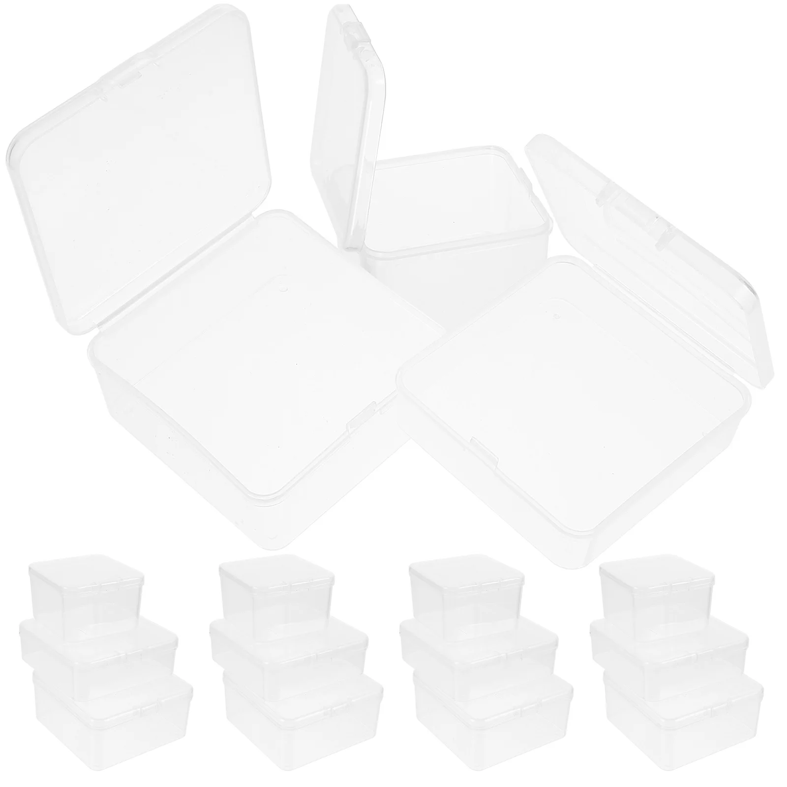 

15pcs Game Accessories ganizer Clear Plastic Storage Boxes Small Parts Container Beads Jewelry Hardware Pill Box Trinkets Case