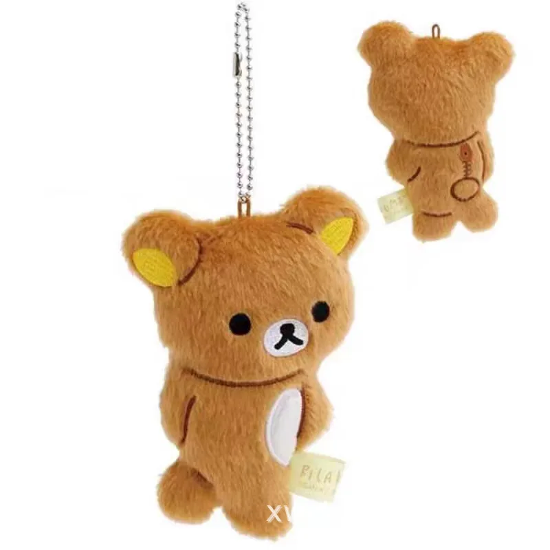 アニメかわいいリラックマぬいぐるみキーホルダー漫画バックパックキーリングソフトぬいぐるみバッグ装飾女の子クリスマスギフト