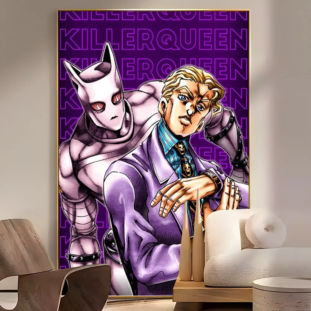 JOJO Anime dziwna przygoda JoJo Anime plakaty przyklejony wodoodporny papier naklejka kawiarnia Bar Kawaii wystrój pokoju