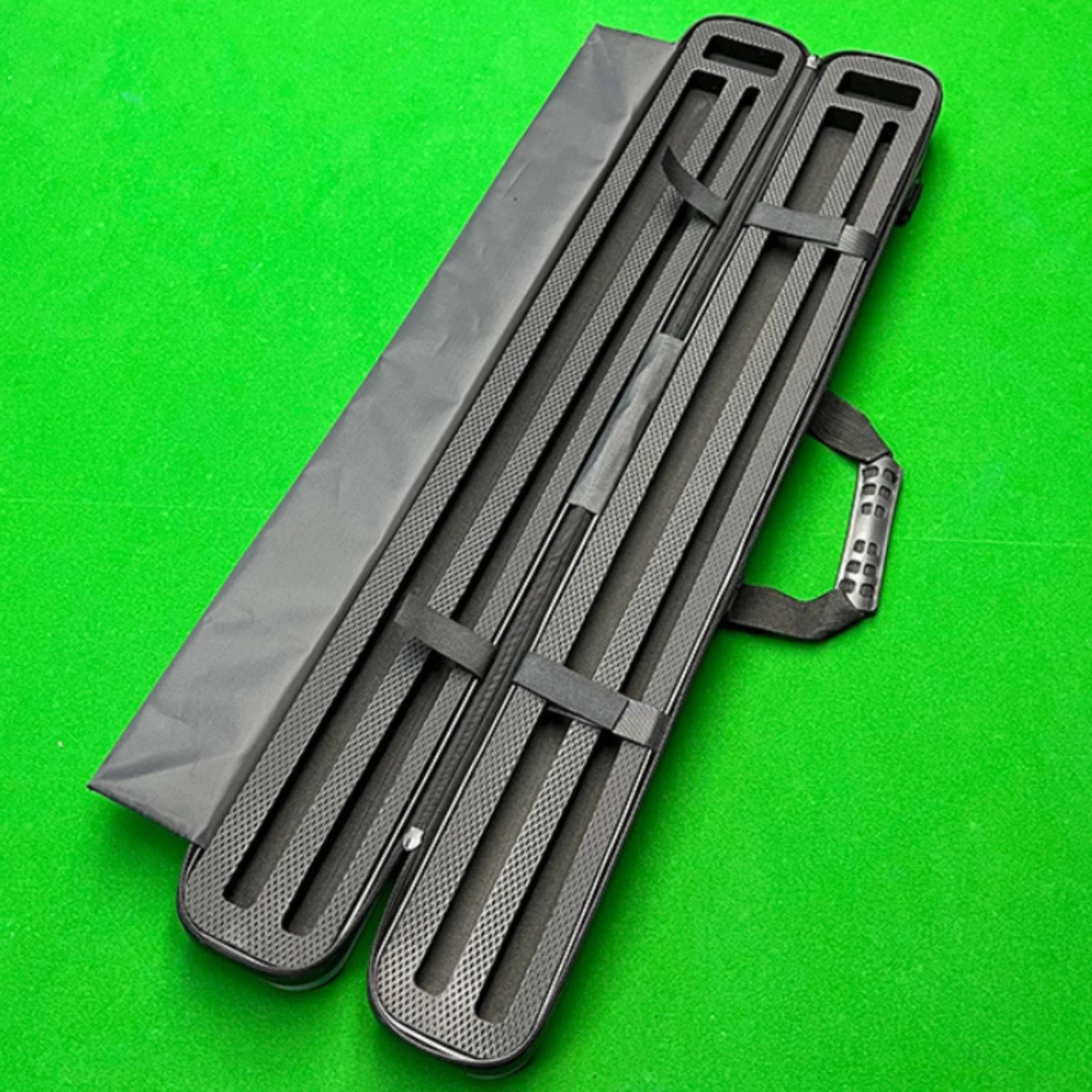 Hard-Shell Cue Case Carry Handle Ribbed Cue Case Easy to Clean Soft Athletic Lining