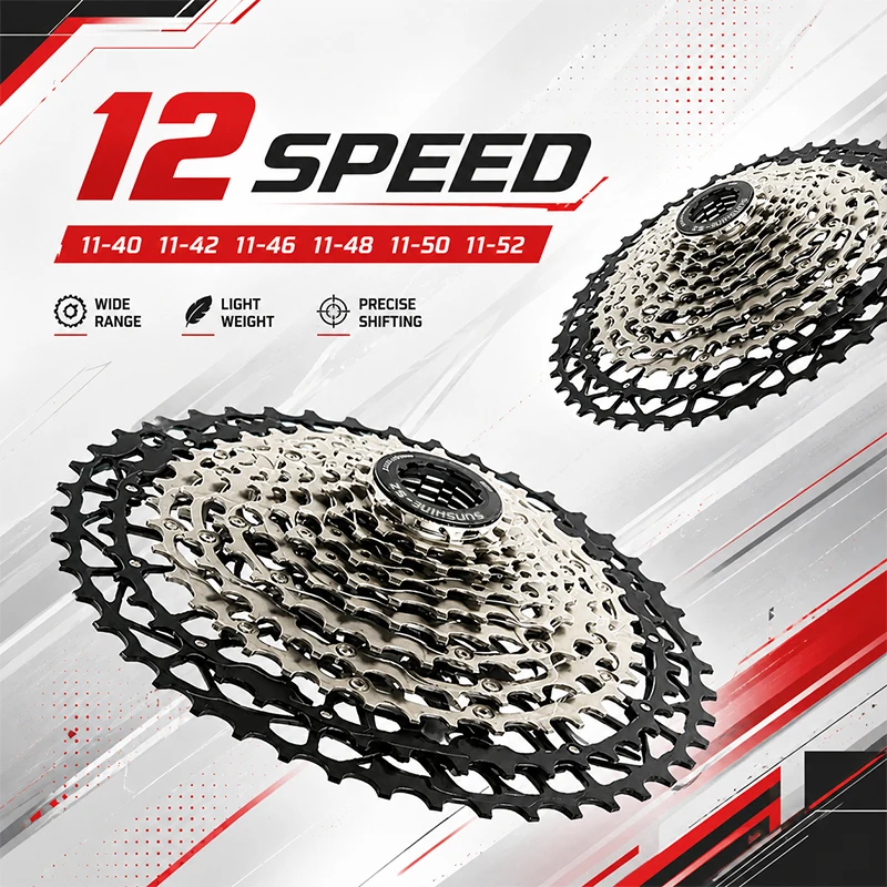 

12-speed Mtb Hg Cassette Lightweight 11 42t 44t 50 52 12speed Sprocket Bicycle Freewheel for SHIMANO 12V