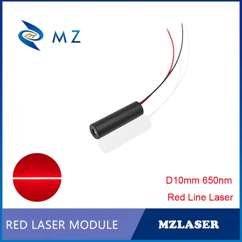 Red Line Laser Diode Module Hot Selling High Stability Compact Mini D10mm 650nm 30mW 5V Line Laser Industrial Grade