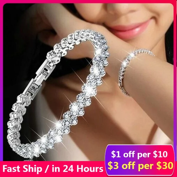 Slim Patch Magnetic Slimming Women\'s Crystal Diamond BraceletSlimming Patch Lose Weight Health Jewelry Magnets Of Lazy Paste