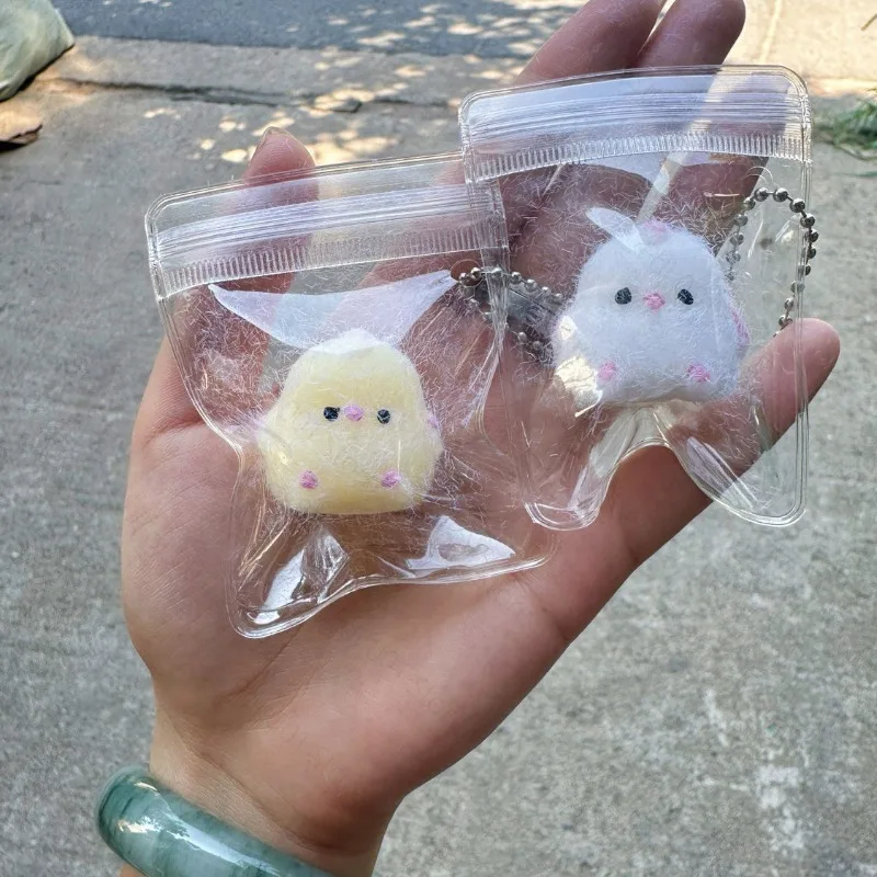 Cartoon plush chick bowl chicken decompression kneading music toy pendant children's reward kindergarten students small gift