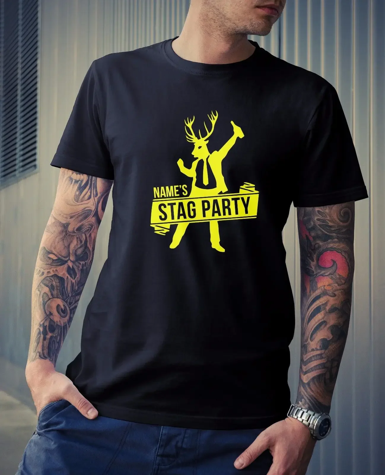 

Custom Novelty Fashion Design Stag Party T-Shirt 100% Cotton O-Neck Short Sleeve Summer Casual Mens T-shirt Streetwear