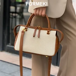 Formeki New Women Tote Bag Ins Fashion Bucket Ladies Female Retro Luxury Design Bag Shoulder Bag For  Women