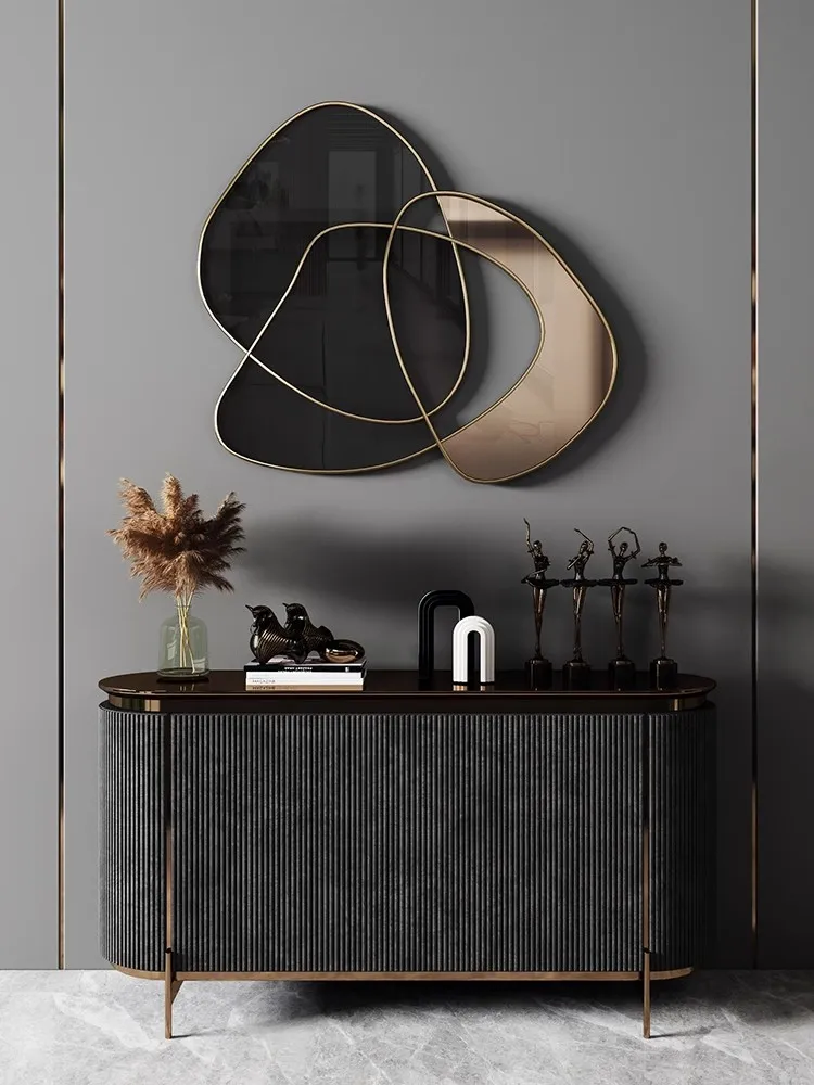 نموذج إيطالي فاخر خفيف ديكور جدار معدني للضيوف ديكور جدار المطعم ممر المدخل إبداعي