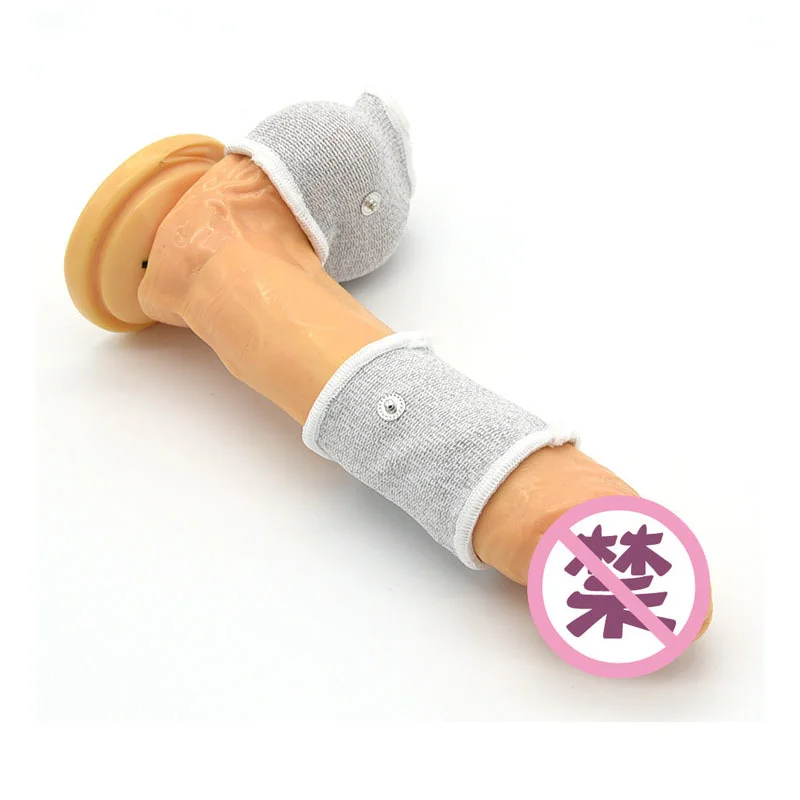 Electro Shock Penis Sleeve Therapy Pulse Penis Ring Accessory Electrode Sex Toys For Men