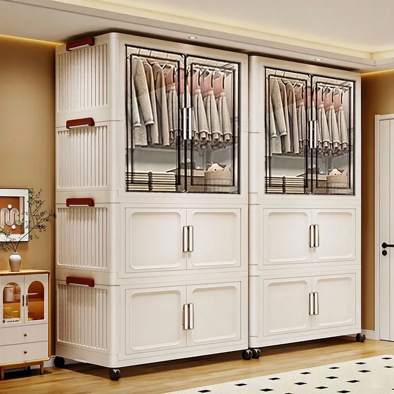 Multifunction Storage Wardrobe Dustproof Closet Organizer - Sundries Cabinet Multi-Specification Home Storage Solution
