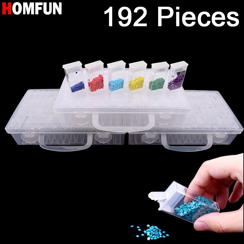 HOMFUN New Diamond embroidery diamond painting tool! Daimond transparent plastic storage box, jewelry Drill Storage Box Gift