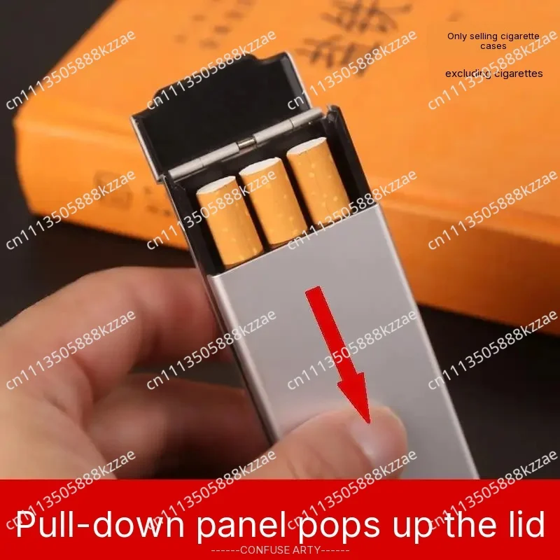 Automatic Pop-up Metal Cigarette Case 3 Capacity Slim Compact Portable for King Size Cigarettes