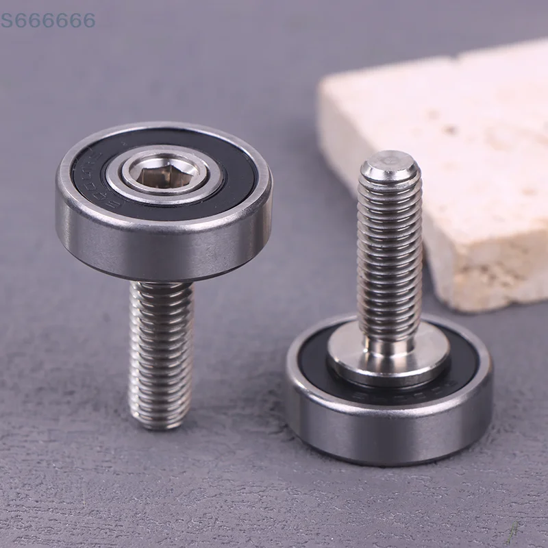 

Door Window Metal Bearings - 1/2Pcs JS600026-8C2L25M8 Screw Roller Bearings, M8 Thread, OD 26mm, Stainelss Steel