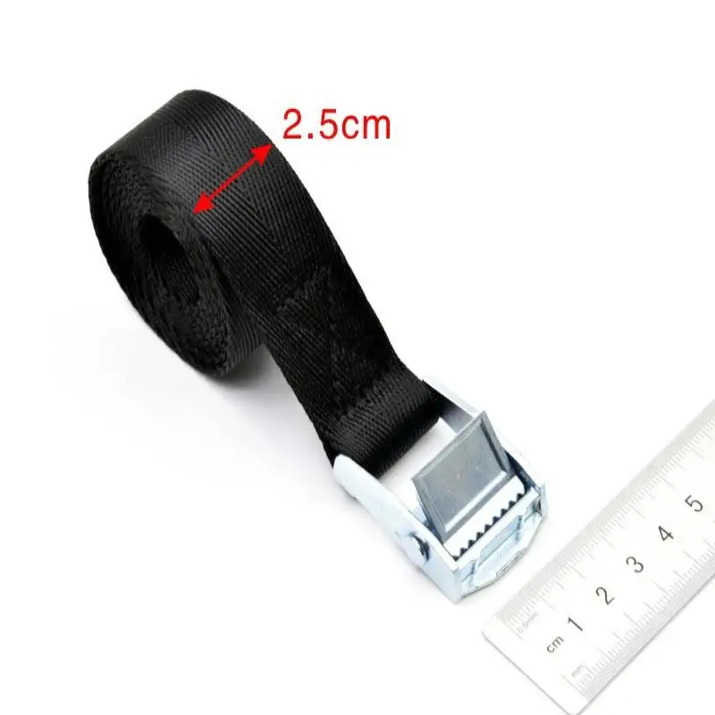 Heavy Duty Cargo Straps with Metal Buckle Adjustable Tie Down Belt for Motorcycle Car Bicycle Luggage Transport