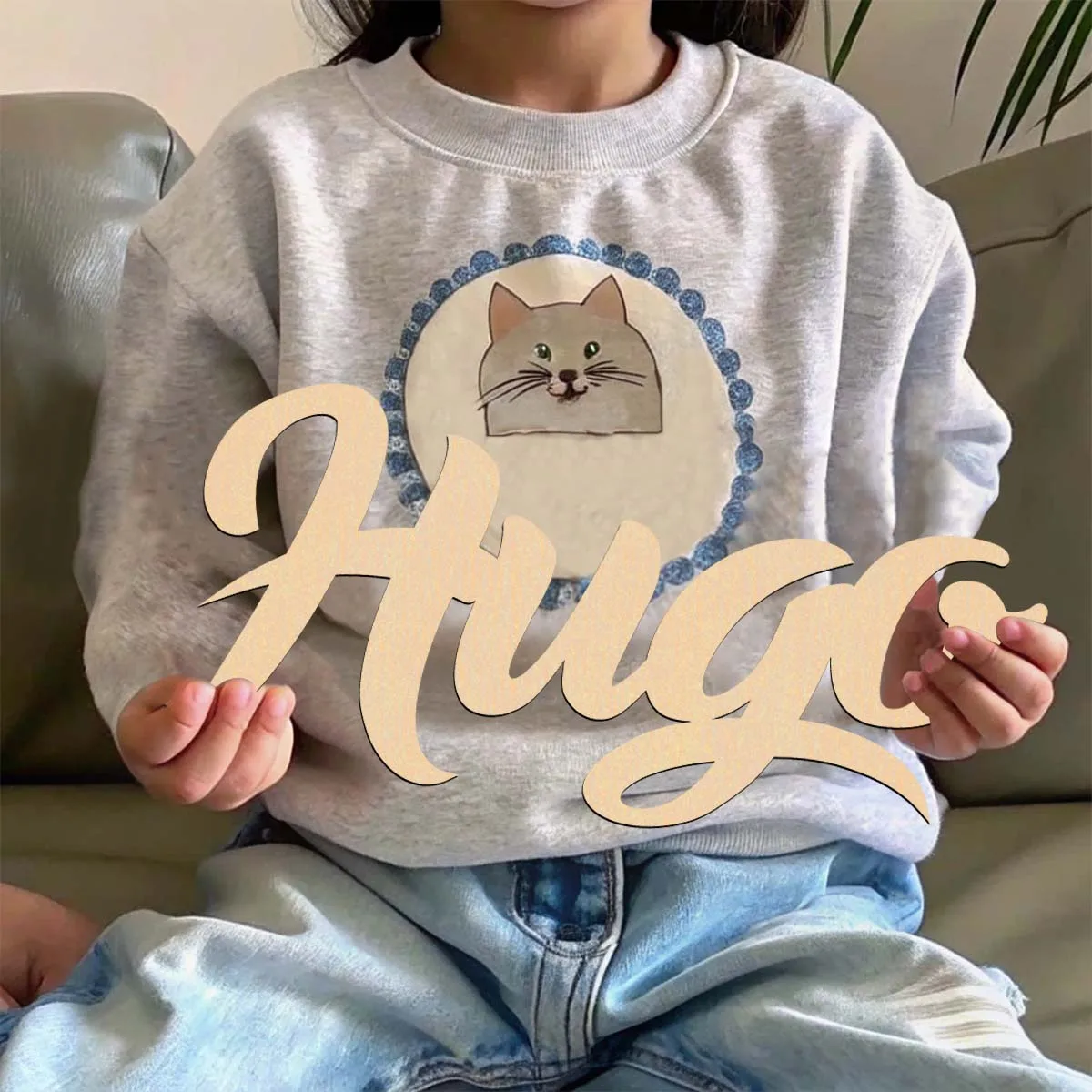 1pc Cartoon Hugo example Customized Name Wooden Plaque Wooden Sign Laser-Cut Sign Handcrafted with Elegant Cursive Lettering