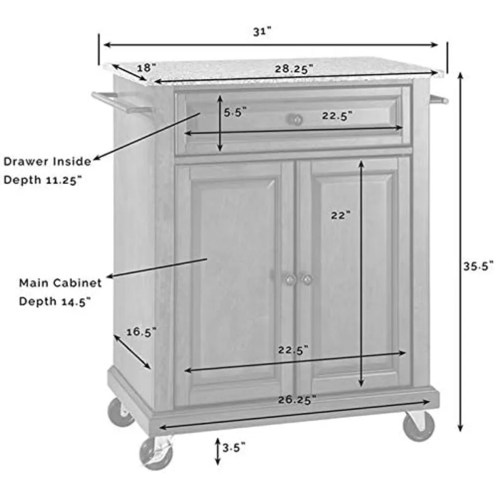 Traditional Wood Kitchen Cart With Stainless Steel Top in White Kitchen and Storage Organizer Islands Table Furniture Home