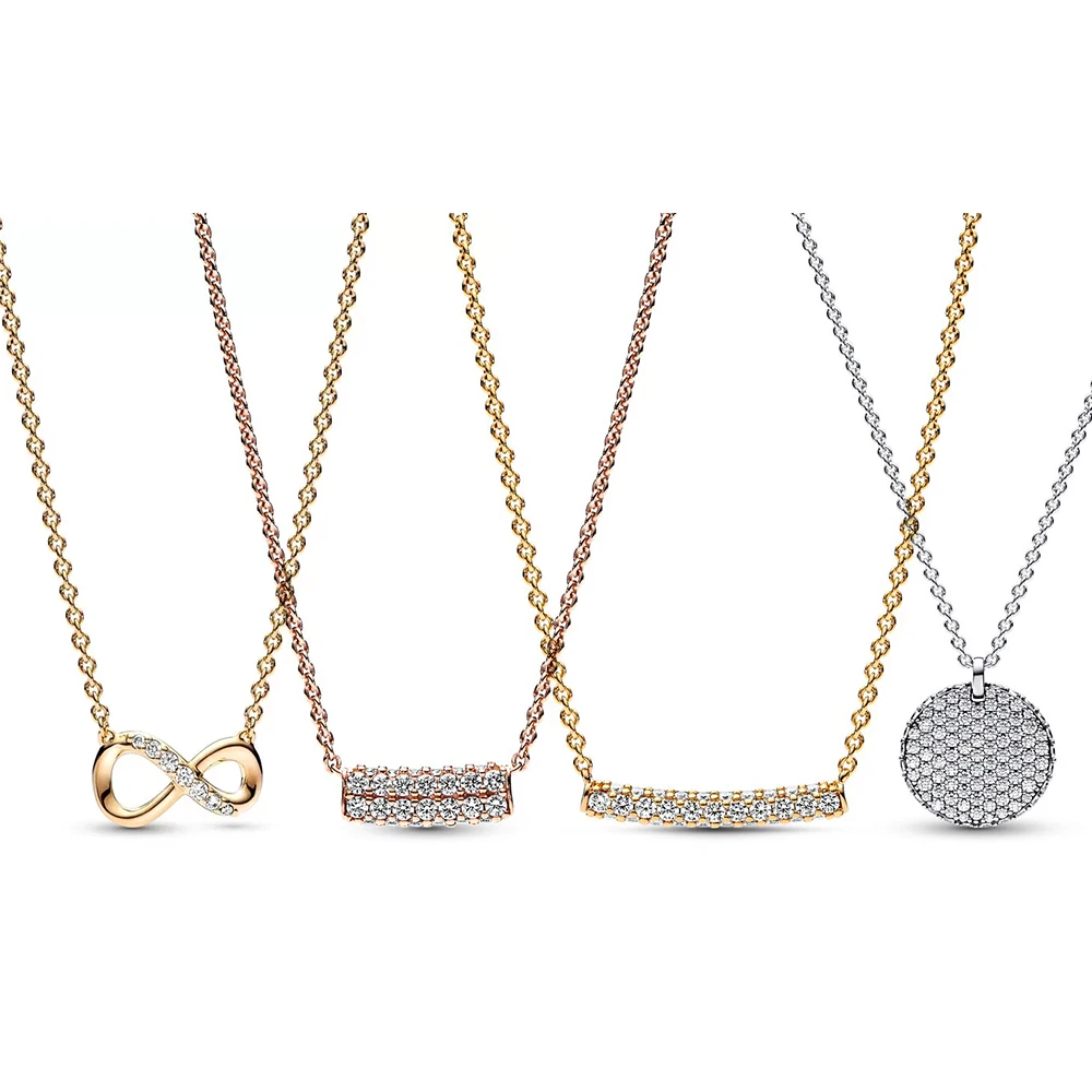 

Original Moments Collier Double-row Bar Necklace For Women 925 Sterling Silver Necklace Fashion Jewelry