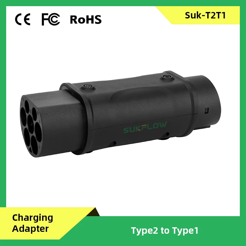 

EV Charger Adapter Type2 to Type1 Electric Vehicle Car Charging Connector 32A SAE j1772 to IEC62196 Converter Adaptor