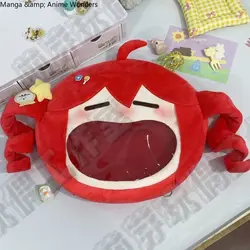 Anime Cosplay Plush Kasane Teto Transparent Zipper Big Mouth Cartoon Backpack Messenger Shoulder Bag