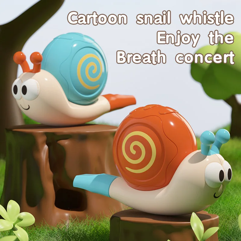1pc caracol pássaro apito brinquedo, instrumento musical do bebê para a educação precoce, divertido dos desenhos animados assobiando presente para crianças, presente de natal