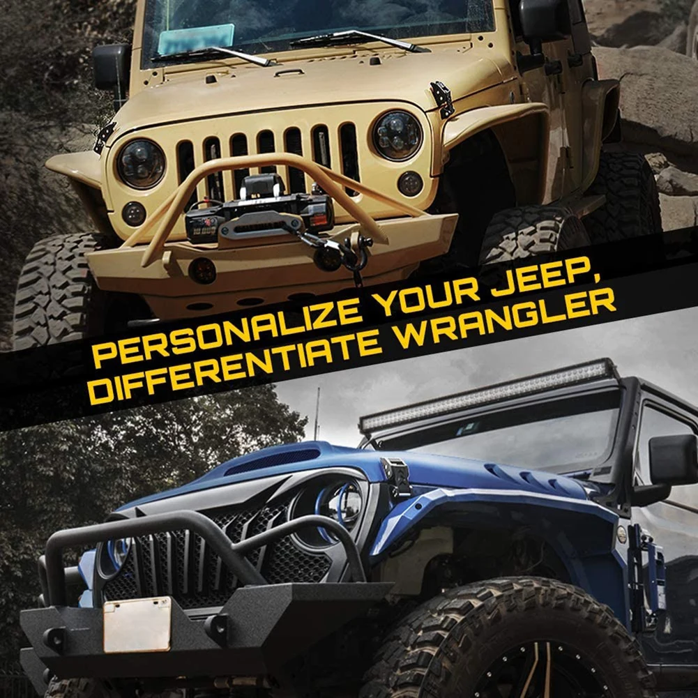 

2Pcs Engine Hood Latch Catch Lock Metal Car Engine Lock Hood Latch Catch Cover for Wrangler JL JLU Gladiator JT 2018-2021