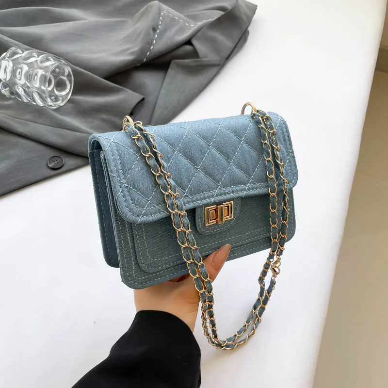 1 Piece of Pure Color Chain Small Square Bag, Fashionable Shoulder Bag for Women, Crossbody Bag That Can Hold Mobile Phone