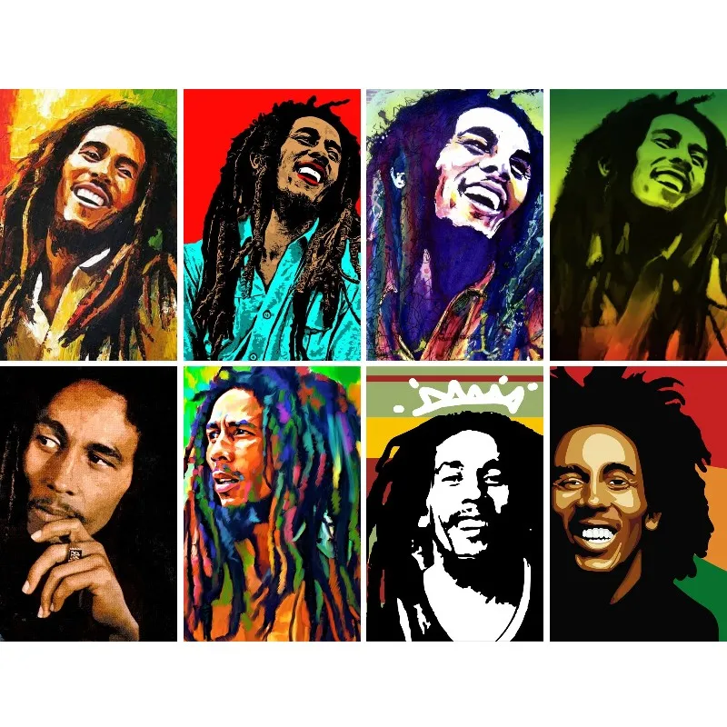 Bob Marley Diamond Painting Singer 3D Diy Full Square Diamond Embroidery Home Decoration Picture of Rhinestone Cross Stitch