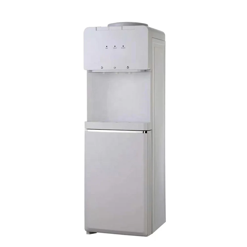 Korea style hot cold water dispenser/Vertical water dispenser compressor cooling/Three taps water dispenser with storage cabinet