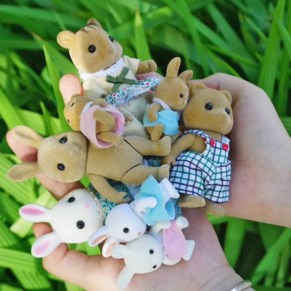 Puppenhaus Rentier Schaf Elefant Eichhörnchen Familie Küche Spielzeug Kaninchen Puppe 1/12 Micro Miniatur Möbel Set Mädchen Spielzeug Geschenk