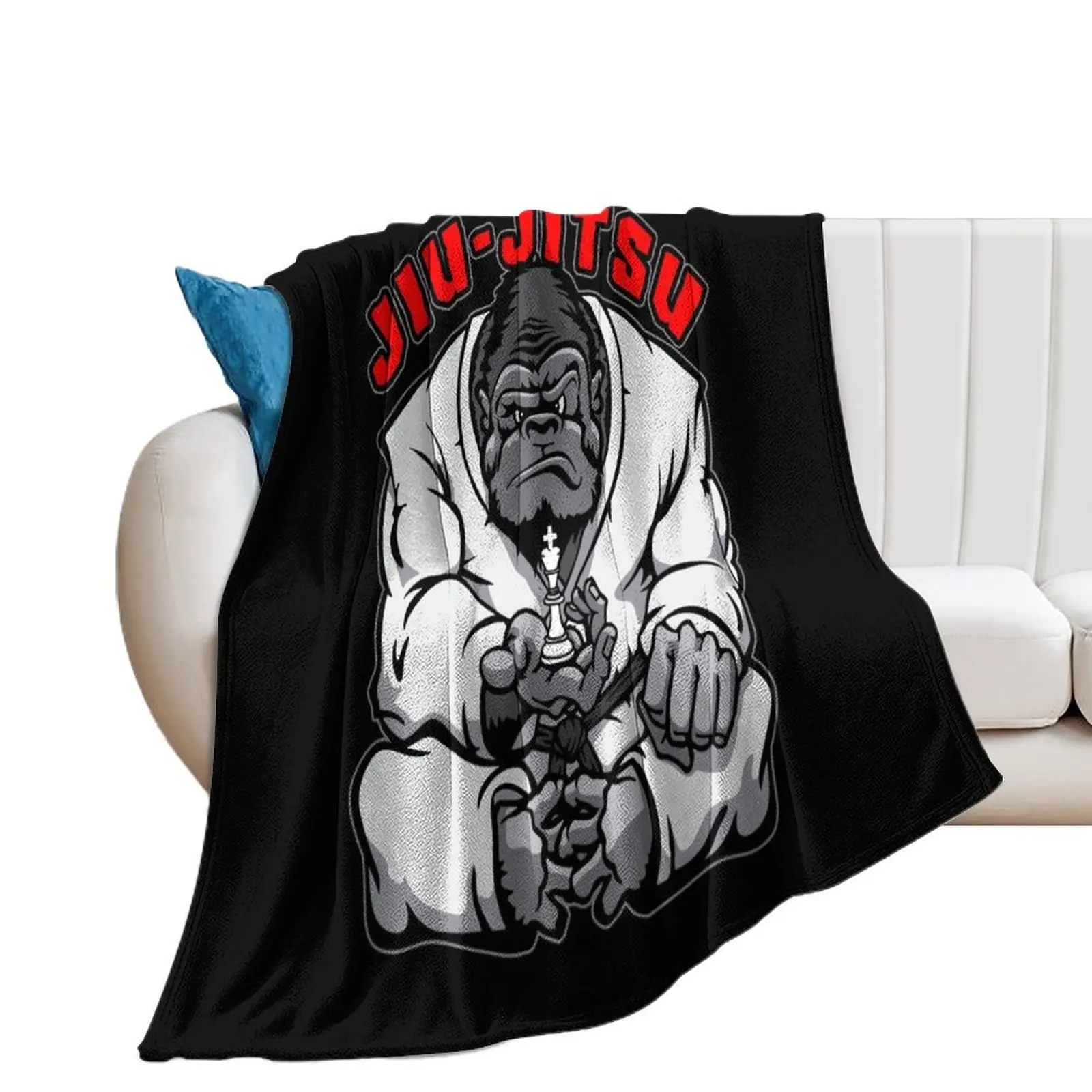 Brazilian Jiu Jitsu MMA BJJ Gorilla Grappling Chess King Throw Blanket Blankets For Sofas Single Luxury Designer Blankets