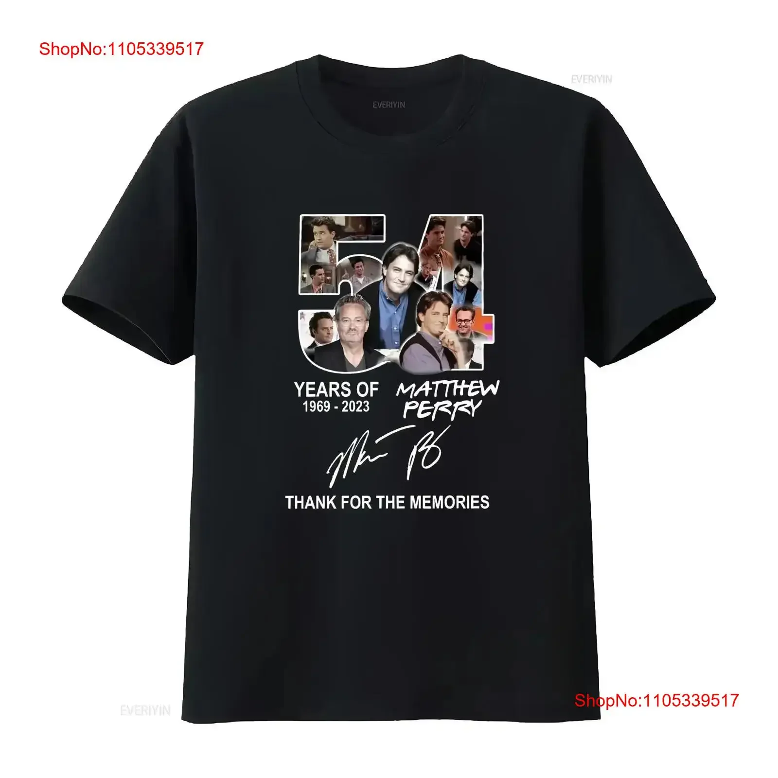 54 Years Of Matthew Perry Thank You For The Memories T shirt Fan vintage Washed Versatile Comfortable Slightly vintage Washed