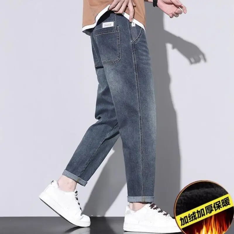 

Мужские зимние брюки, джинсы, мешковатые джинсы, мужские брюки, мужские джинсовые джоггеры y2k, мужская одежда, уличная одежда, мешковатые спортивные штаны оптом