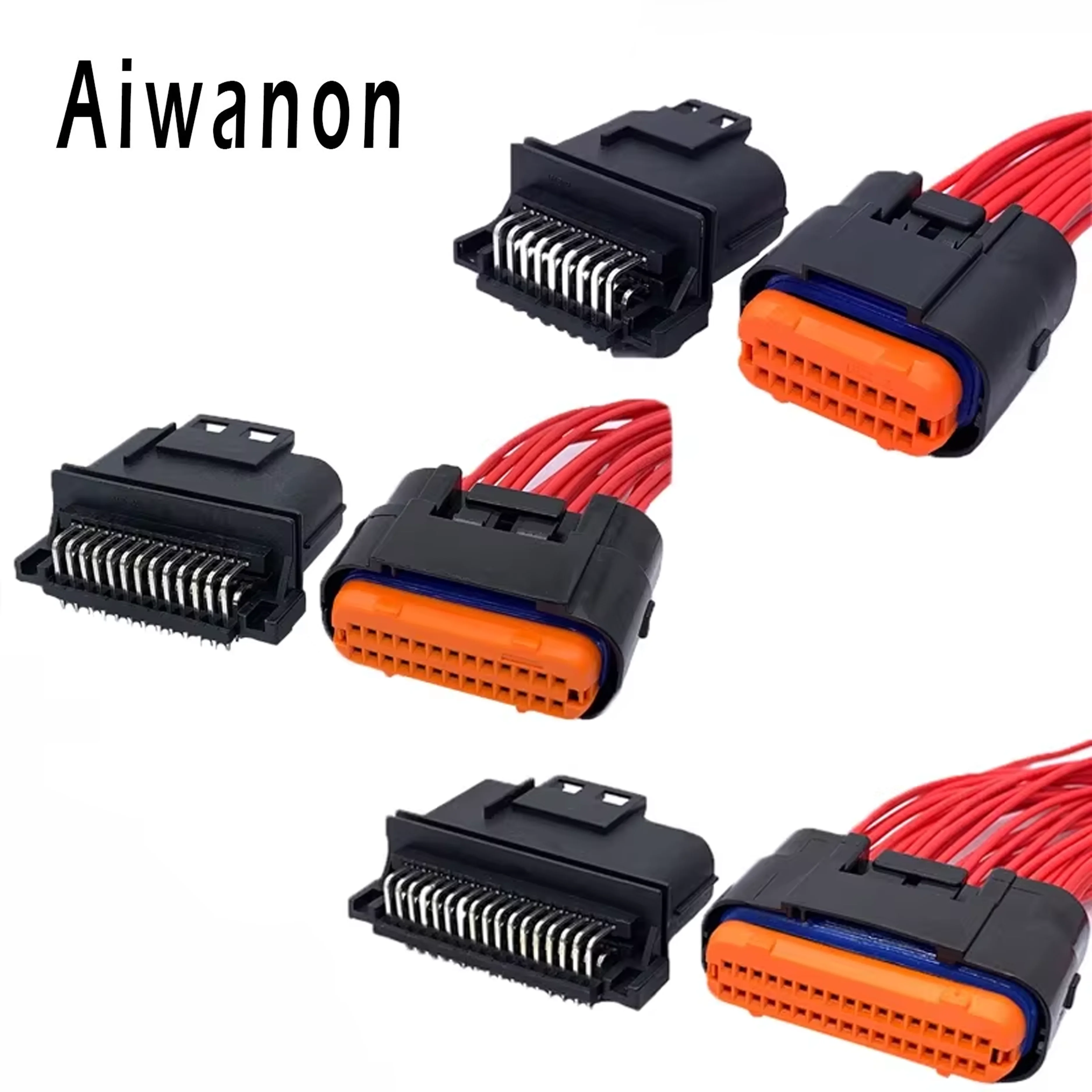 1 Set 18 26 34 Pin ECU Car Computer Control System Electrical Connectors Wire Harness Plug MX23A26SF1 MX23A34SF1 MX23A18SF1