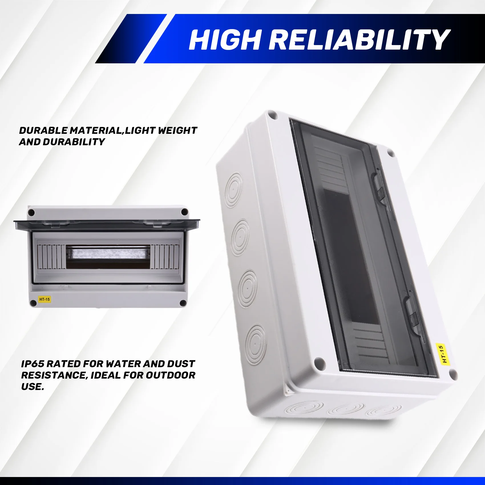 

ABWZ-HT Series Junction Box 15WAY PC IP65 Waterproof Distribution Box Outdoor Plastic Electrical HT-15Way Forcircuit Breaker