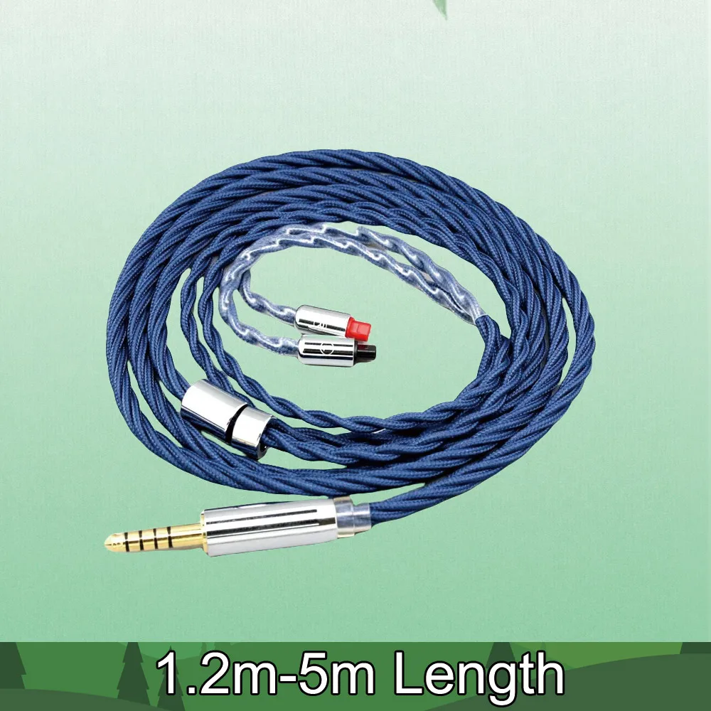 

99% Pure Silver Earphone Cable for Audio-Technica ATH-IM50 IM70 IM01 IM02 IM03 IM04 OCC Graphene Alloy Full Sleeved 8624