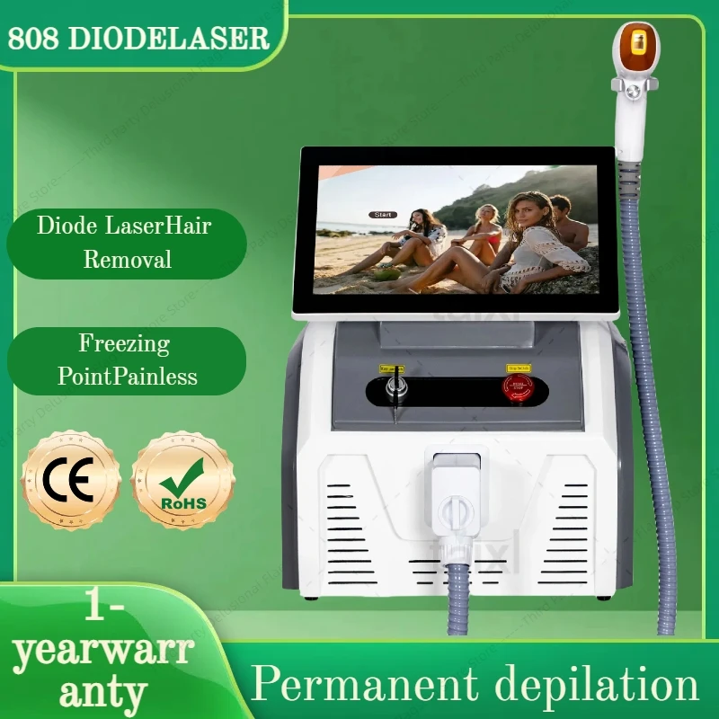 

4000W Facial 808nm Diode laser Hair Removal instrument Alexander Permanent Freezing Point Painless Physical underarm Whole Body