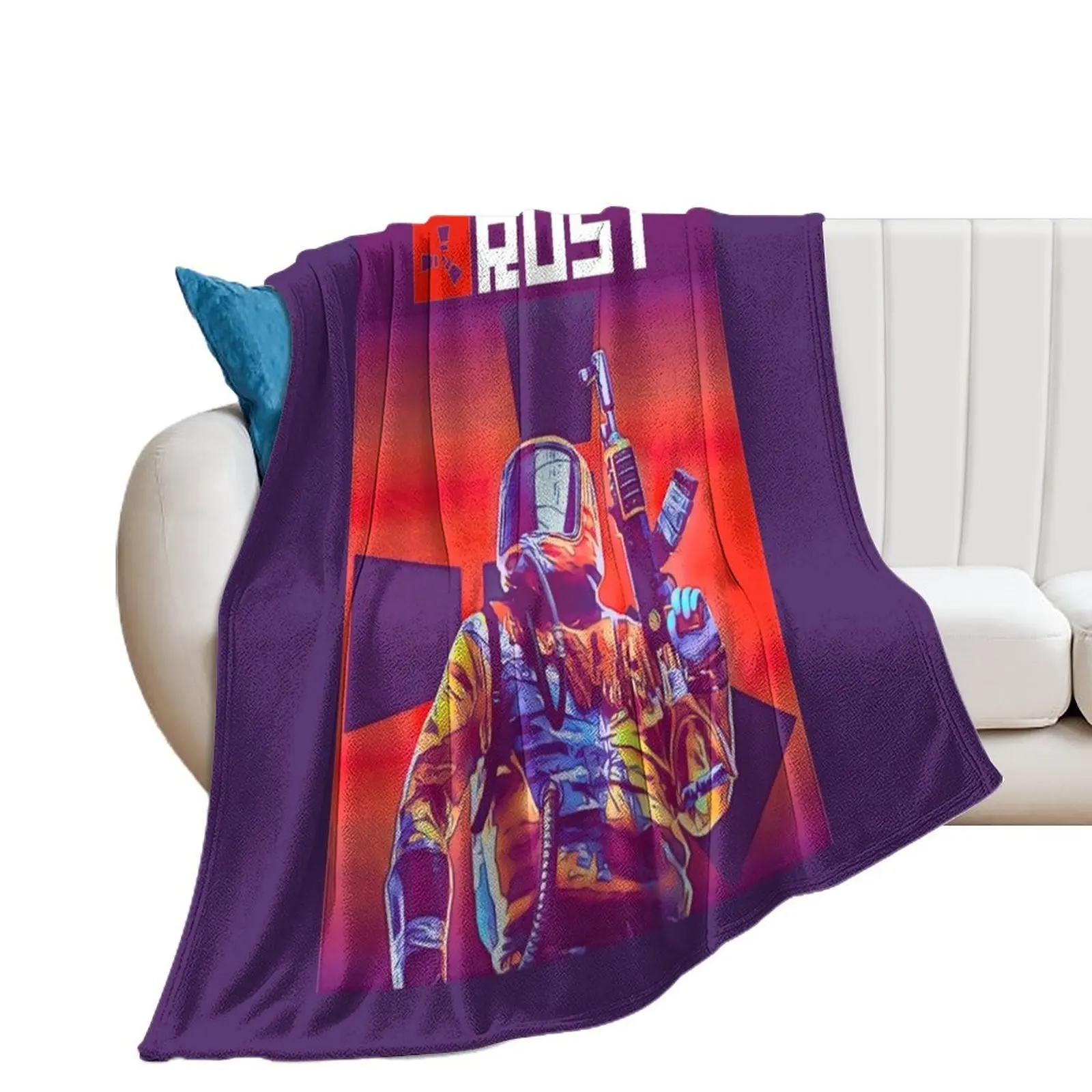 Rust Game Poster Throw Blanket Quilt Cute Beach Blankets