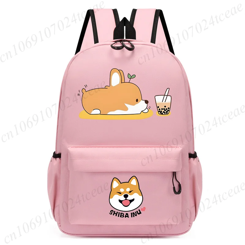 

Cute Little Shiba Loves Boba Anime Children Backpack Kids Girls Cartoon Kindergarten School Bags Boy Girl Backpack Children Bags