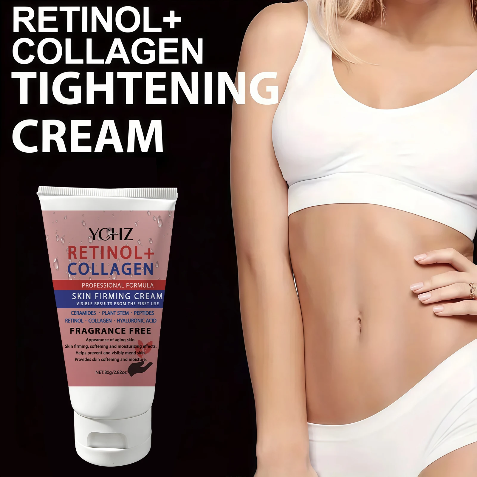 Body and Abdominal Firming Cream, 80g, Body Moisturizing Cream, Smooth Application, Nourishing Cream, Natural Ingredients, Body Shaping Cream