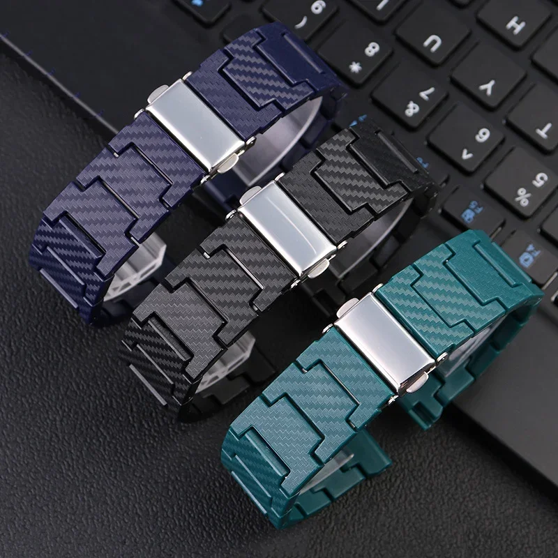 Carbon Fiber Band For Samsung Galaxy 5/Pro 4/Classic 42/45/46mm Active 2 40/44mm 20 22mm Bracelet Huawei Watch GT/2e/3/Pro Strap