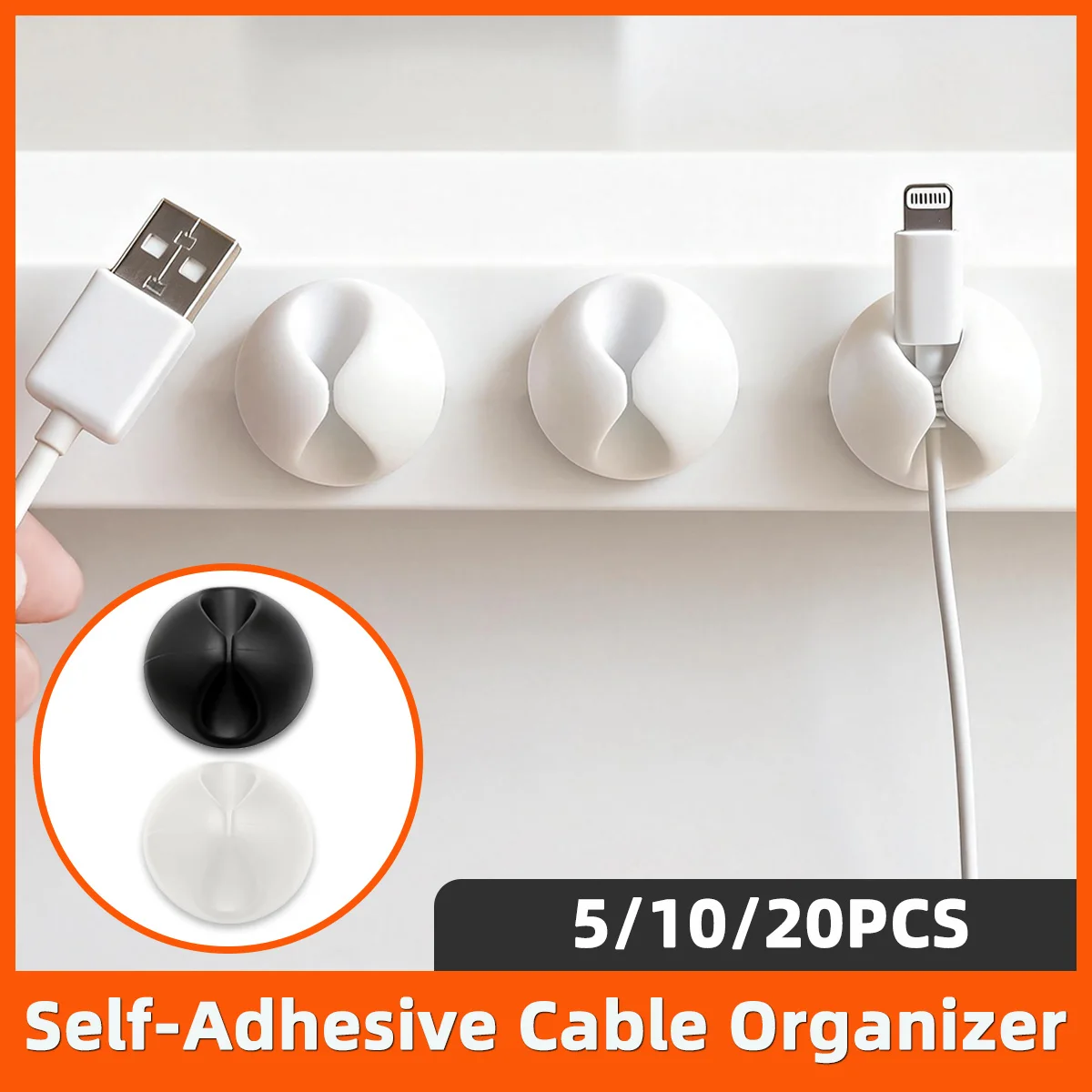 5/10/20 Stück Mini Desktop-Kabelorganisierer USB Typ C Smartphone-Kopfhörer-Manager Halterung Schutzkabelbinder