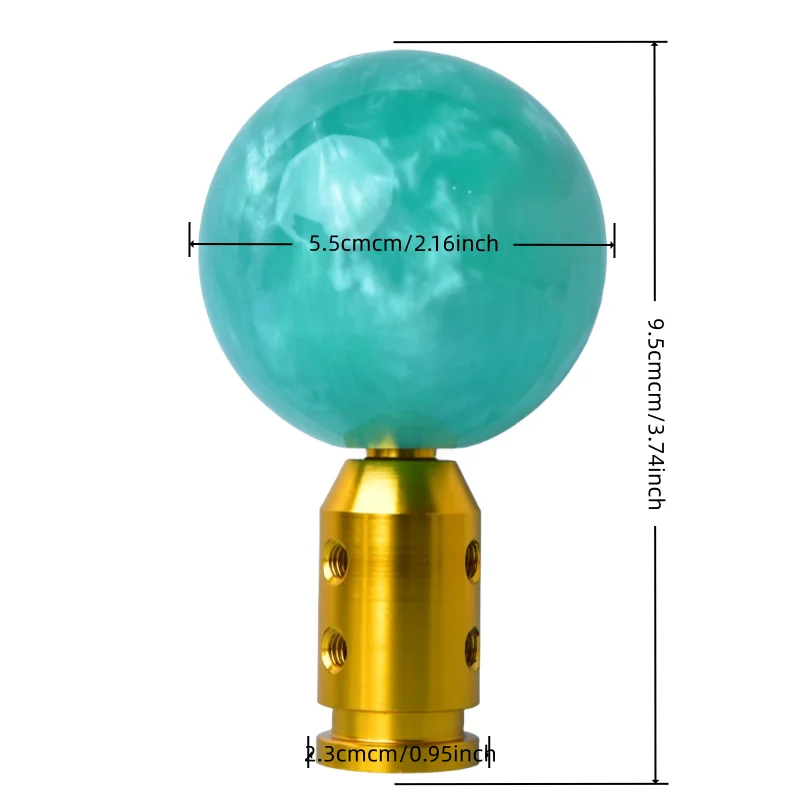 Colorful Eye-Catching Car Shift Combo: Marble Ball Knob + Metal Gear Lever (Modification)