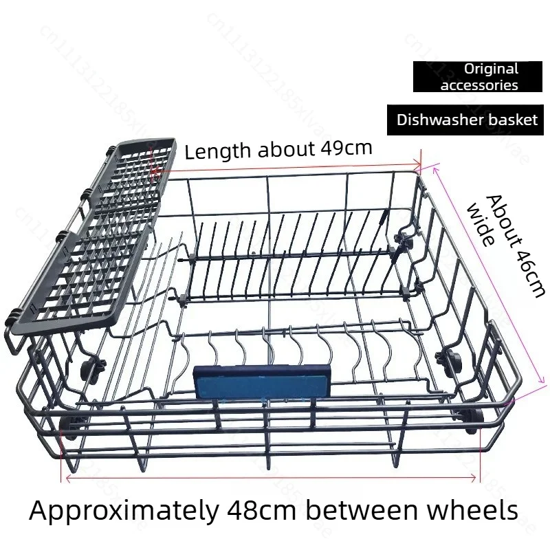 Heavy‑Duty Wear‑Resistant Dishwasher Basket Complete Assembly, Universal Dish Rack Replacement for Multiple Dishwasher